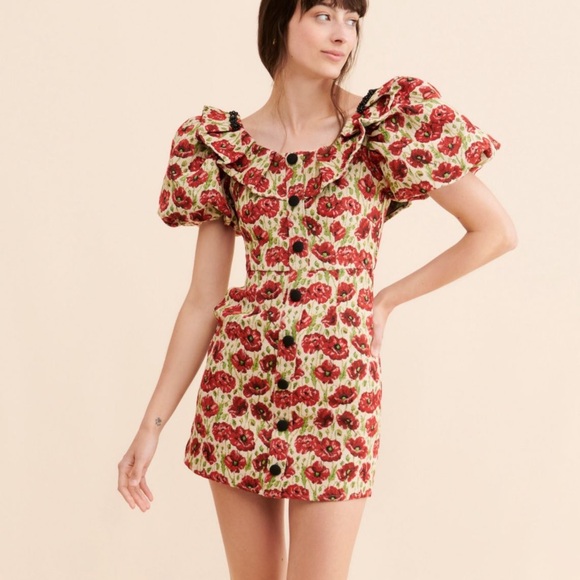 Sister Jane Free People Shirley Poppy Tapestry Dress Size M+/ 8 - Picture 1 of 15